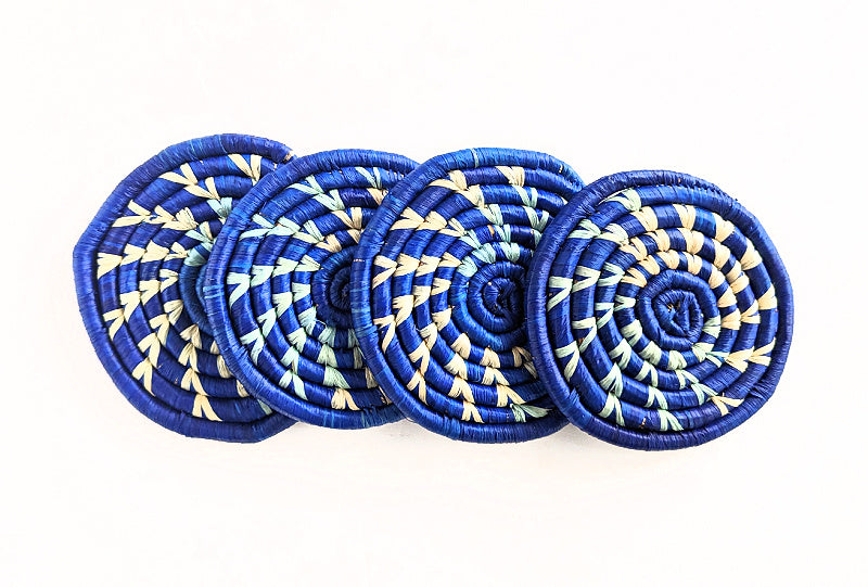 Handmade Woven Drink Coasters Set of 4 {Multiple Colors}