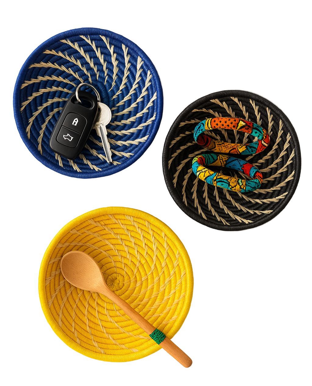 Small Woven Raffia African Baskets {Multiple Colors}